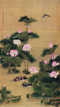 中国 Painting - 神泉の鳥と花の伝統的な中国語
